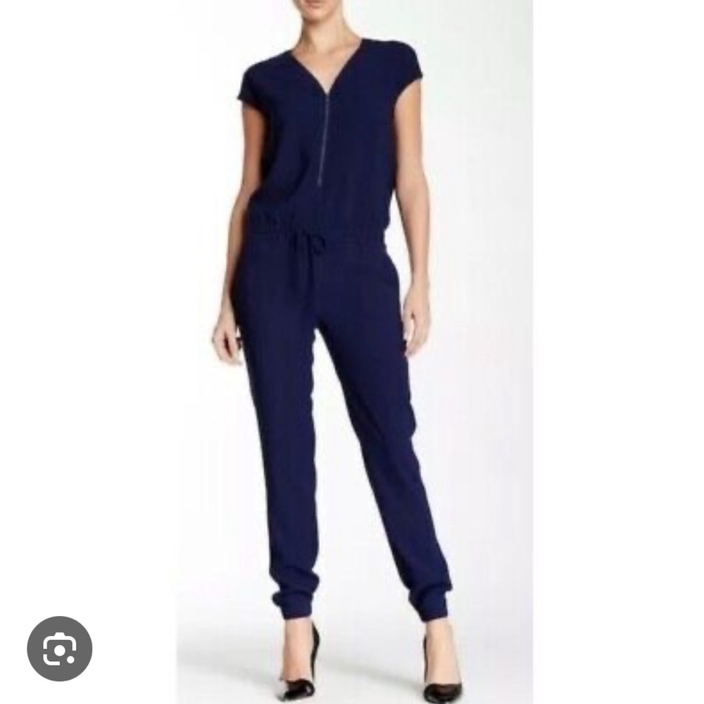 Vince V Neck Zip up jumpsuit